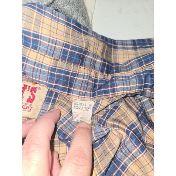 Vintage Levi's Western Shirt Plaid Skull Embroidery Pearl Snap Rockabilly Grunge - Picture 6 of 8